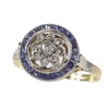 Vintage Art Deco diamond and sapphire ring